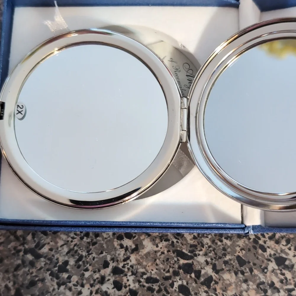 Angels Of Reconciliation Double Sided Compact Cosmetic Mirror. Catholic. NEW